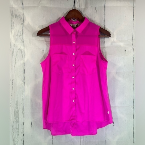American Eagle Outfitters Tops - American Eagle Outfitters Sleeveless Tank Womens Button Down Dressy Top Sz S